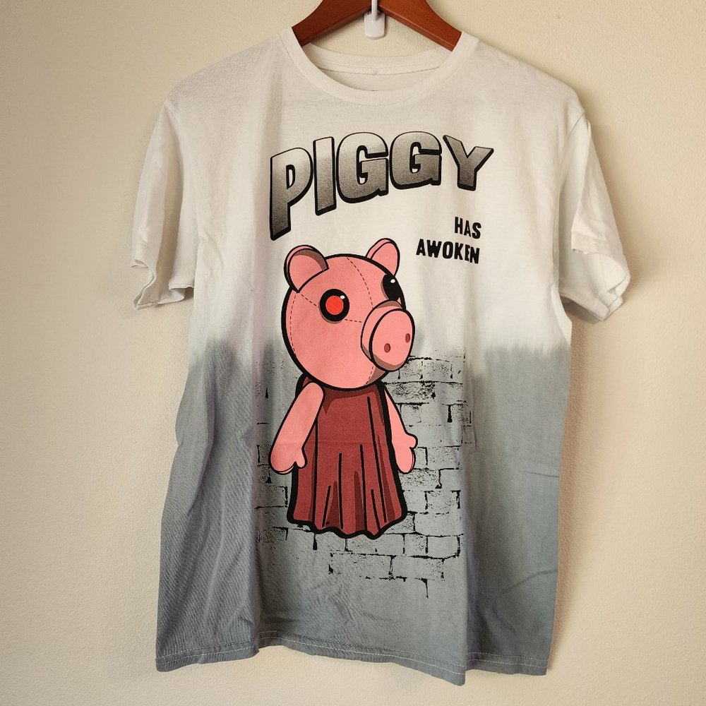 Piggy, Women's T Shirt, Piggy has awoken, XL,Graphic Print, Fun, Casual, Ombre